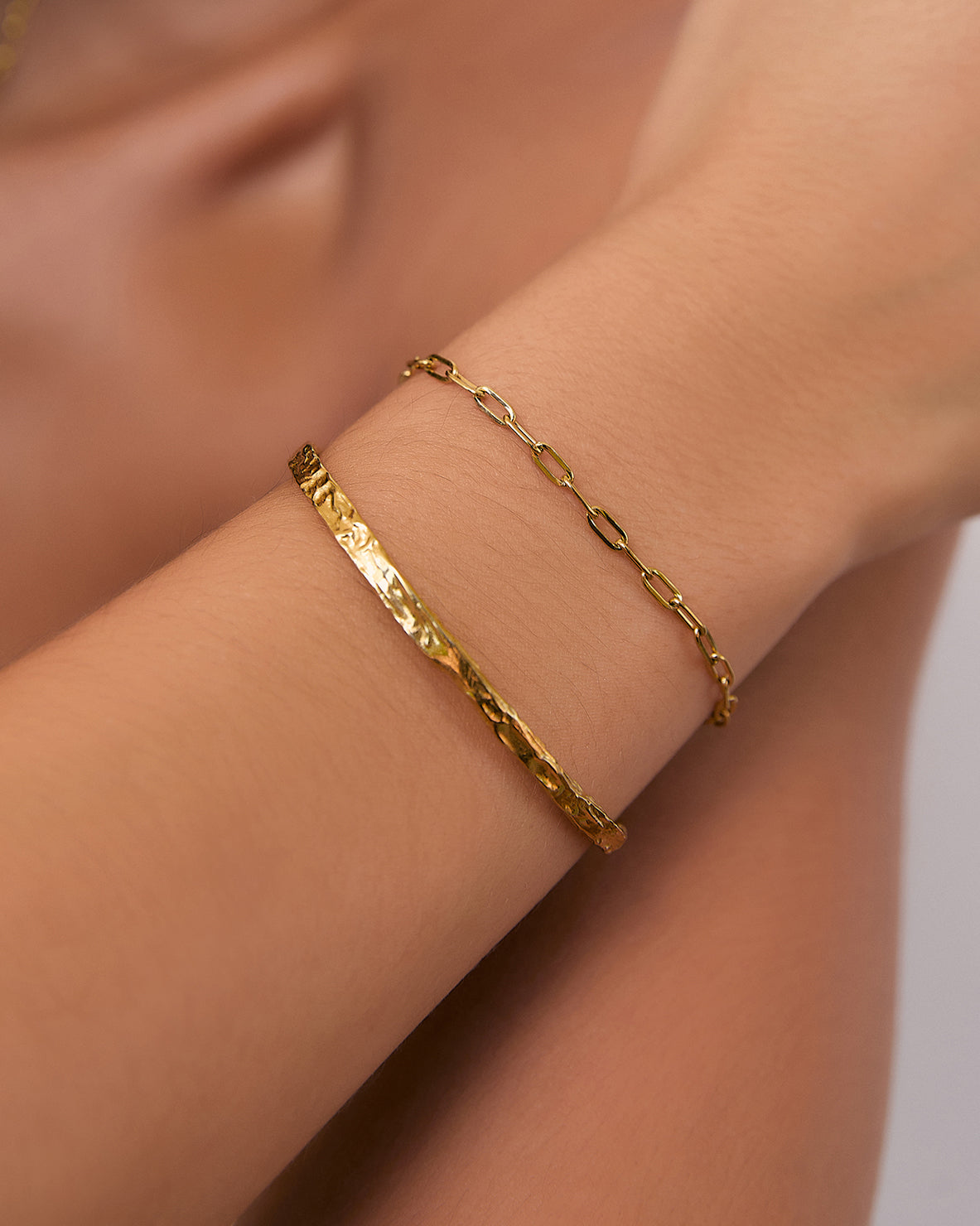 Helios Gold Cuff Bracelet