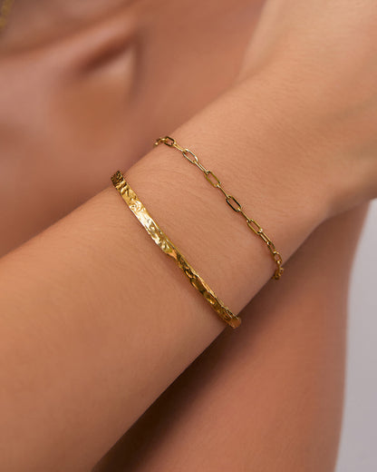 Helios Gold Cuff Bracelet