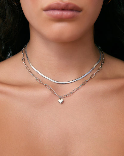 Sweetie Necklace Stack - Silver