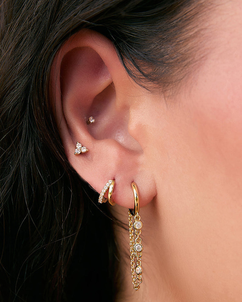 Amaretto Gold Huggie Earrings