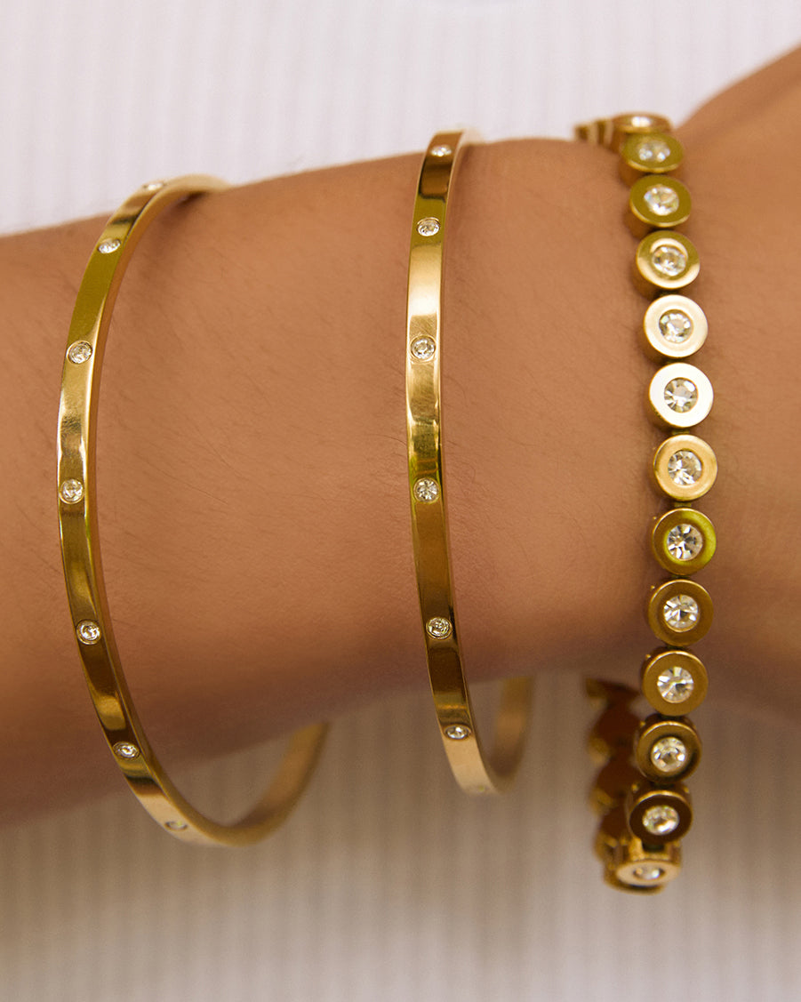 Kelly Double Gold Bracelet Stack