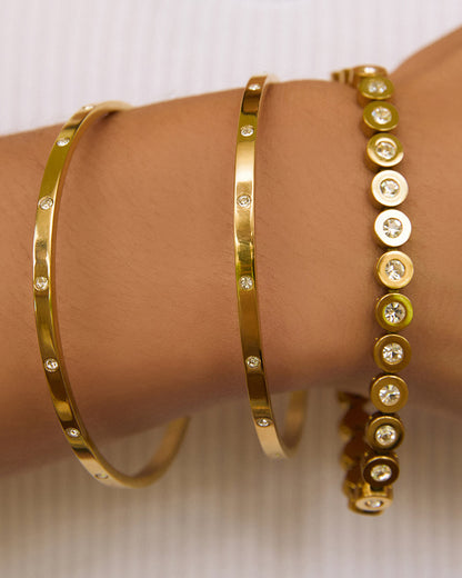 Kelly Double Gold Bracelet Stack