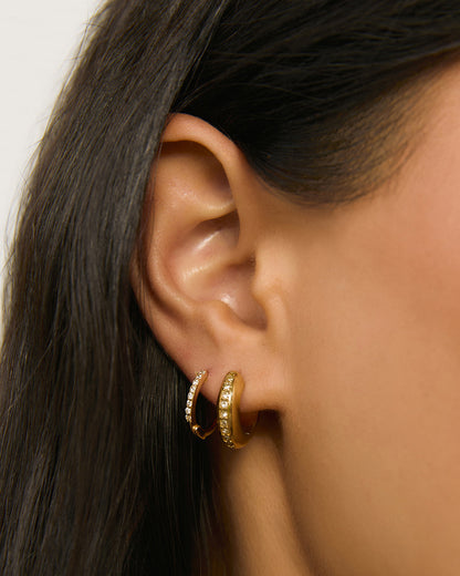 Tabitha Gold Huggie Earrings