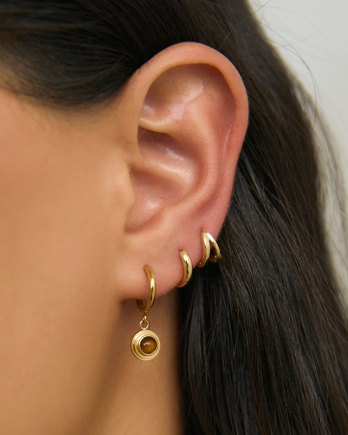 Shia Gold Huggie Earrings