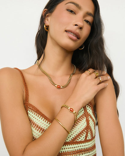 Odette Necklace - Red Agate