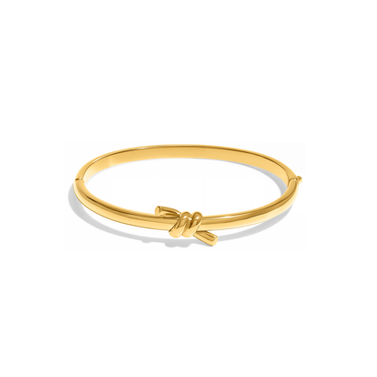 Twisted Knot Bangle (Gold)