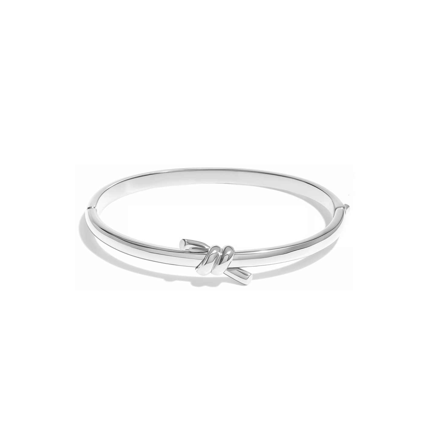 Twisted Knot Bangle (Silver)