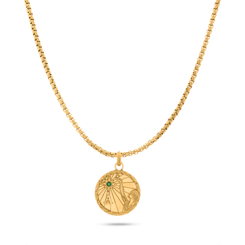 Traditional Zodiac Coin Necklace (Gold)