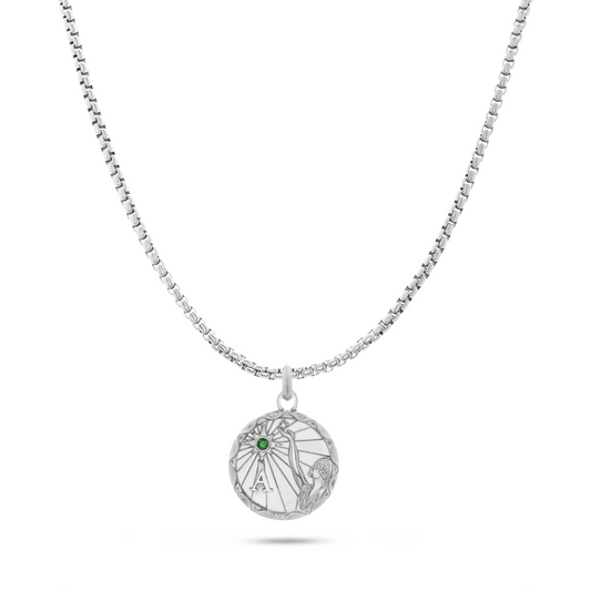 Traditional Zodiac Coin Necklace (Silver)