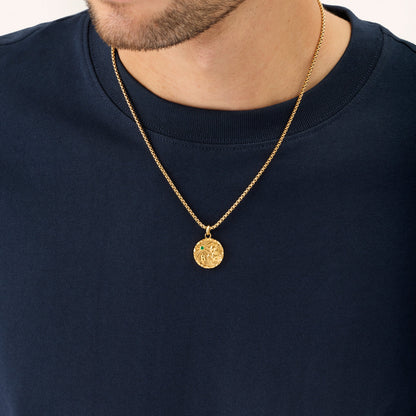 Traditional Zodiac Coin Necklace (Gold)