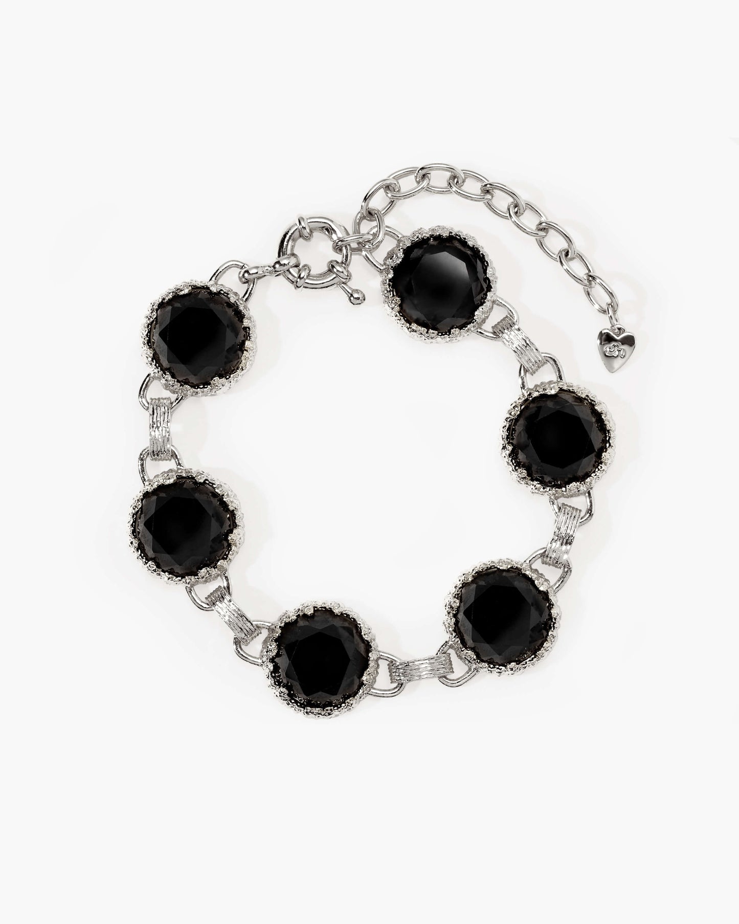 Midnight Quartz Bracelet in Silver