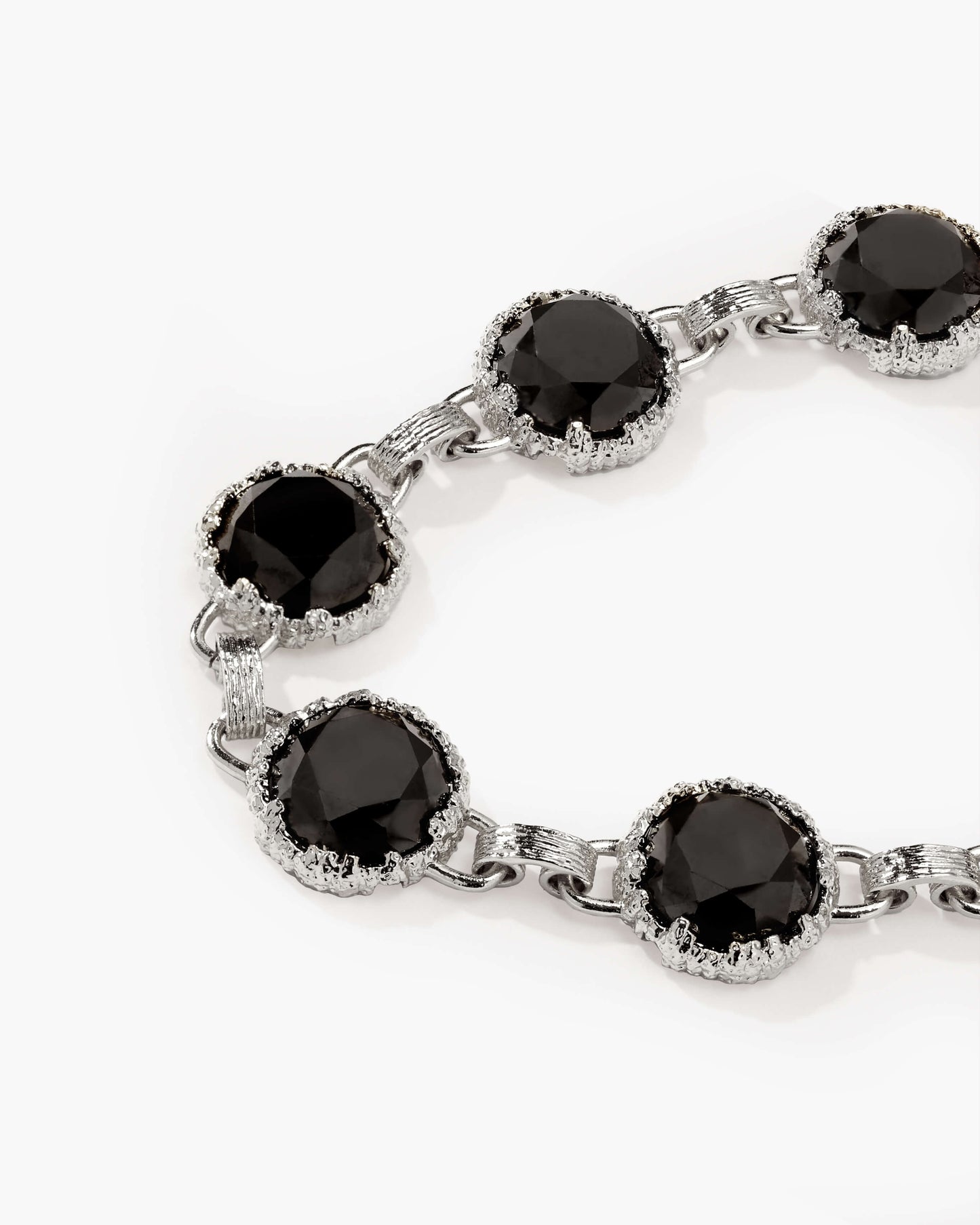 Midnight Quartz Bracelet in Silver