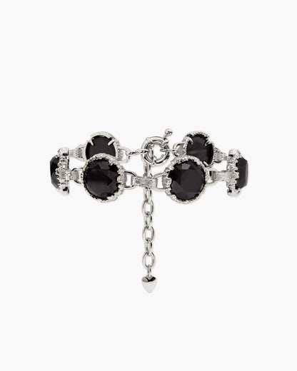 Midnight Quartz Bracelet in Silver