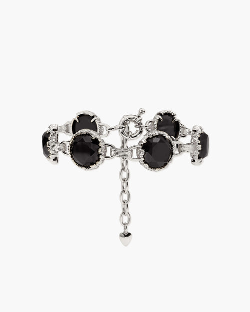 Midnight Quartz Bracelet in Silver