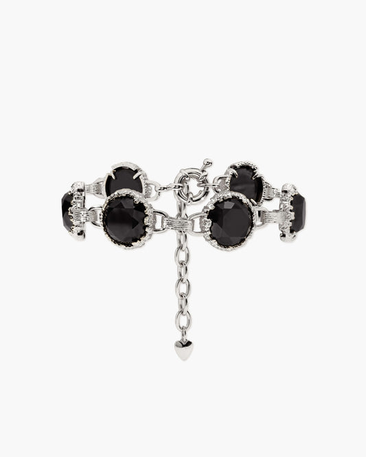 Midnight Quartz Bracelet in Silver