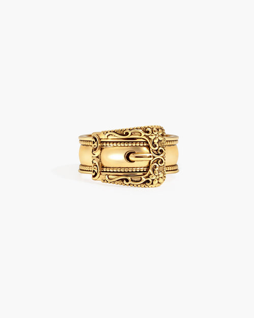 Mojave Buckle Belt Ring in Gold