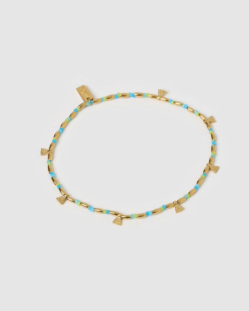Natalia Gold Anklet - Ocean