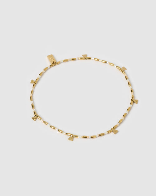 Natalia Gold Anklet - Vanilla