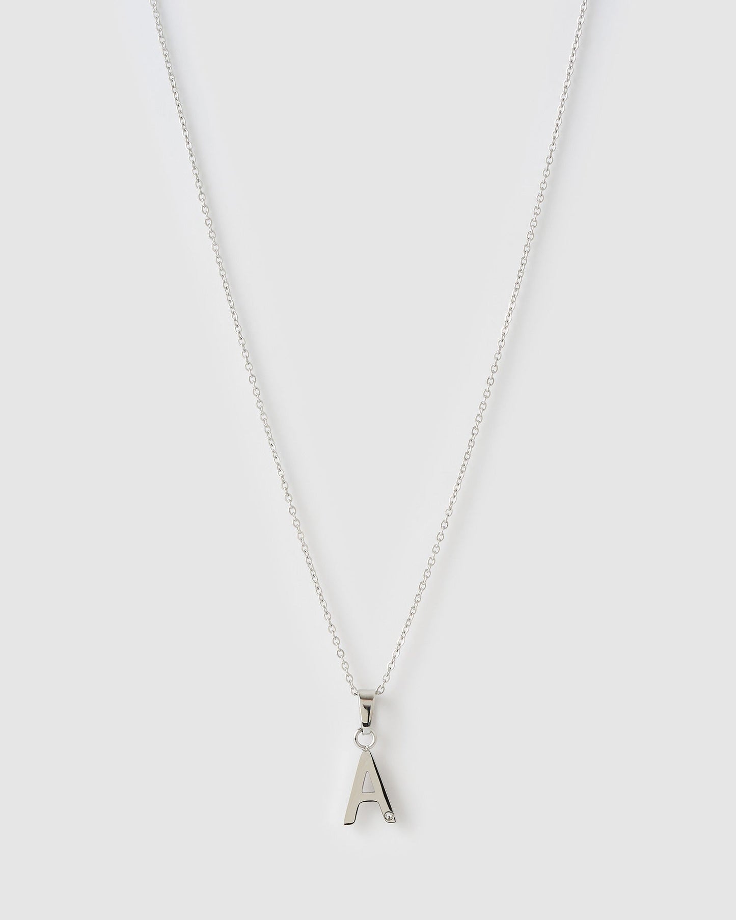 Initial Silver Charm Necklace