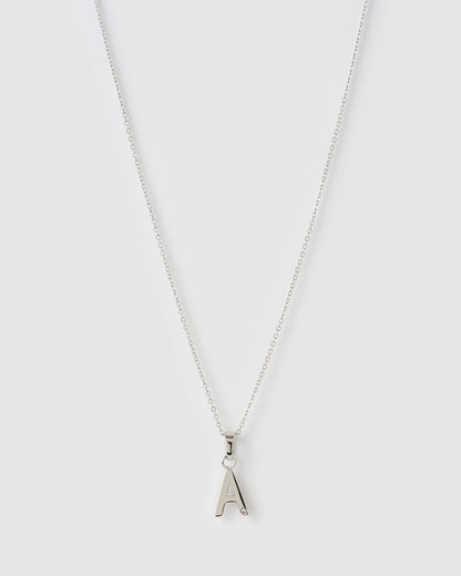 Initial Silver Charm Necklace