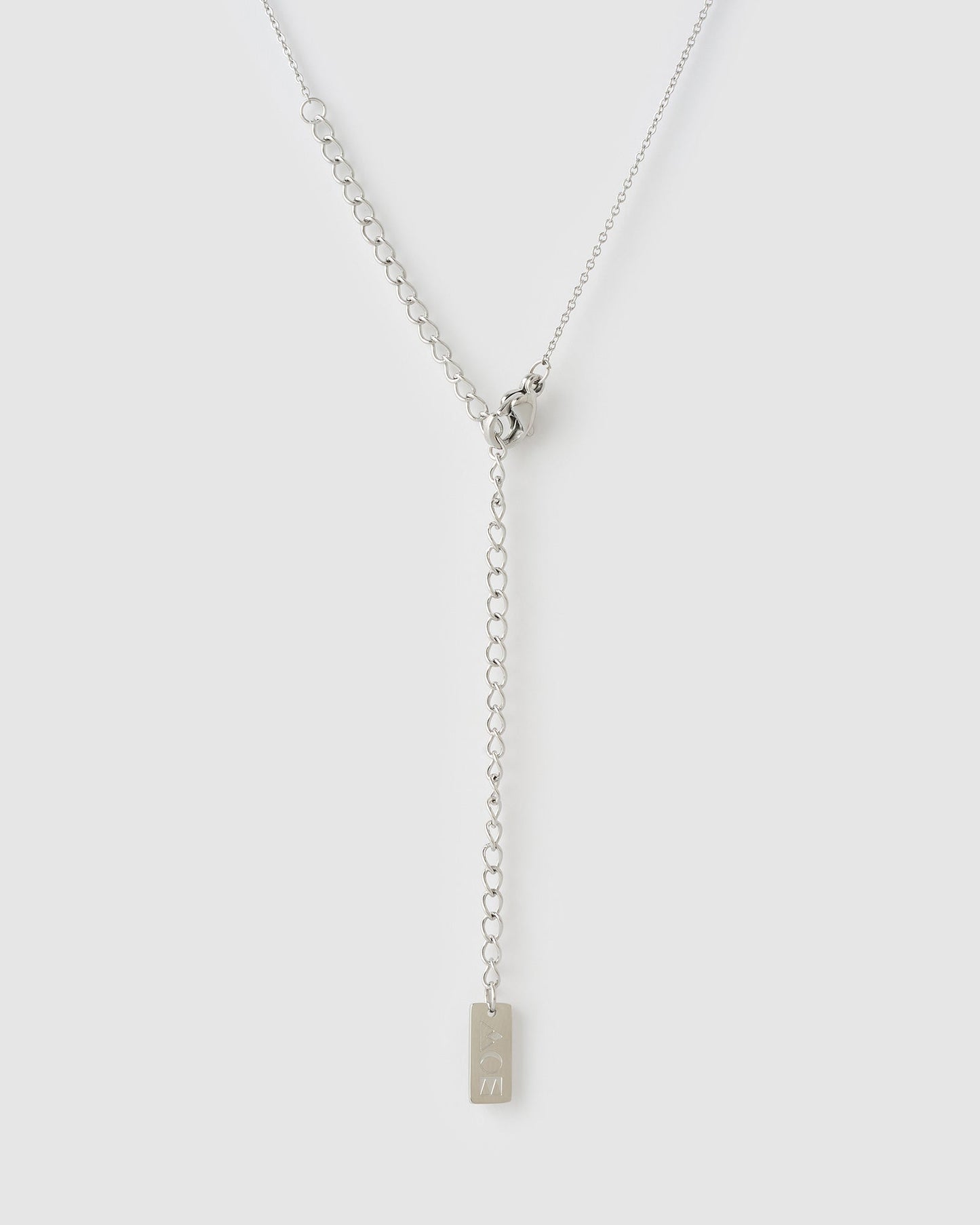 Initial Silver Charm Necklace