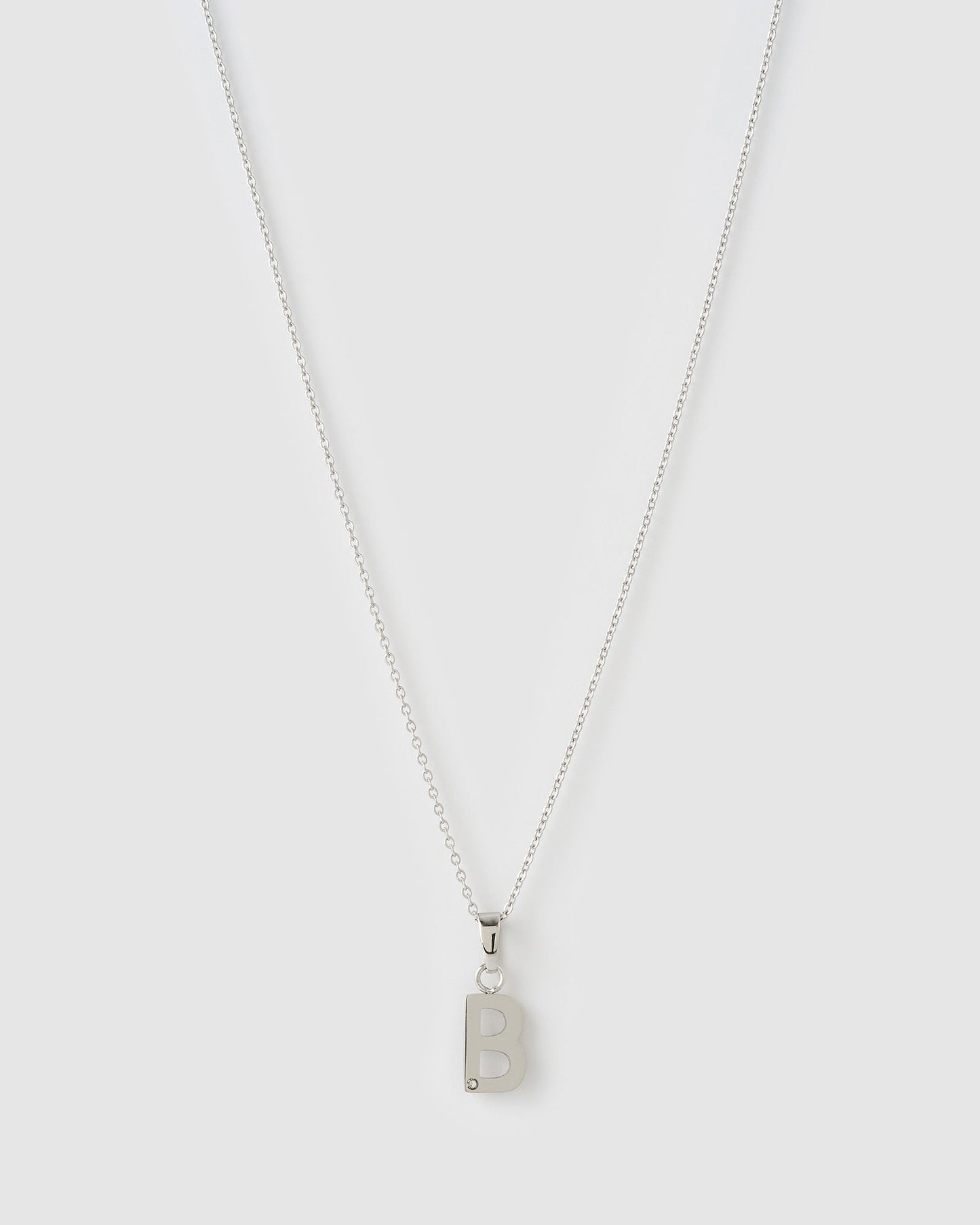 Initial Silver Charm Necklace