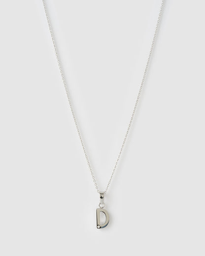Initial Silver Charm Necklace