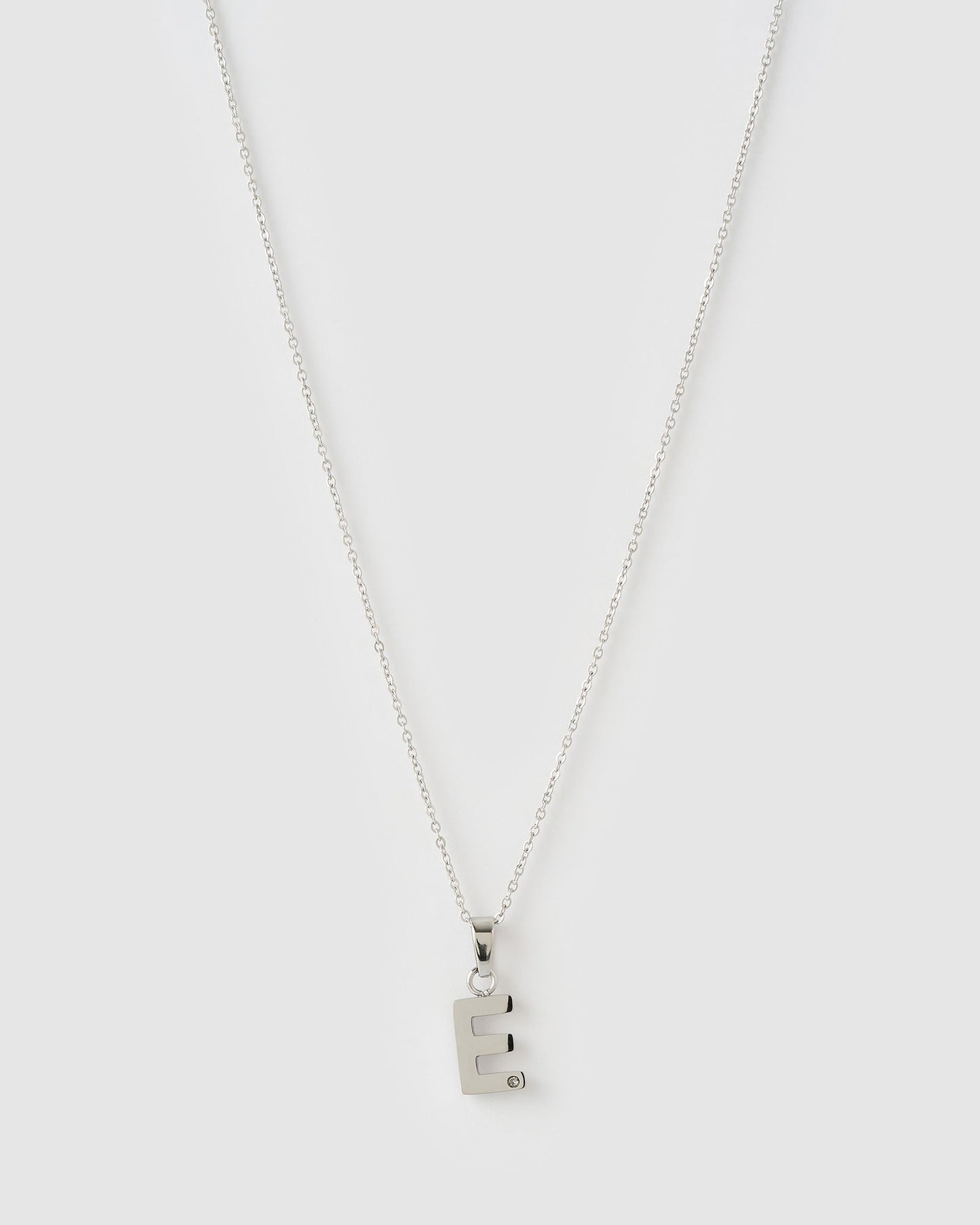 Initial Silver Charm Necklace