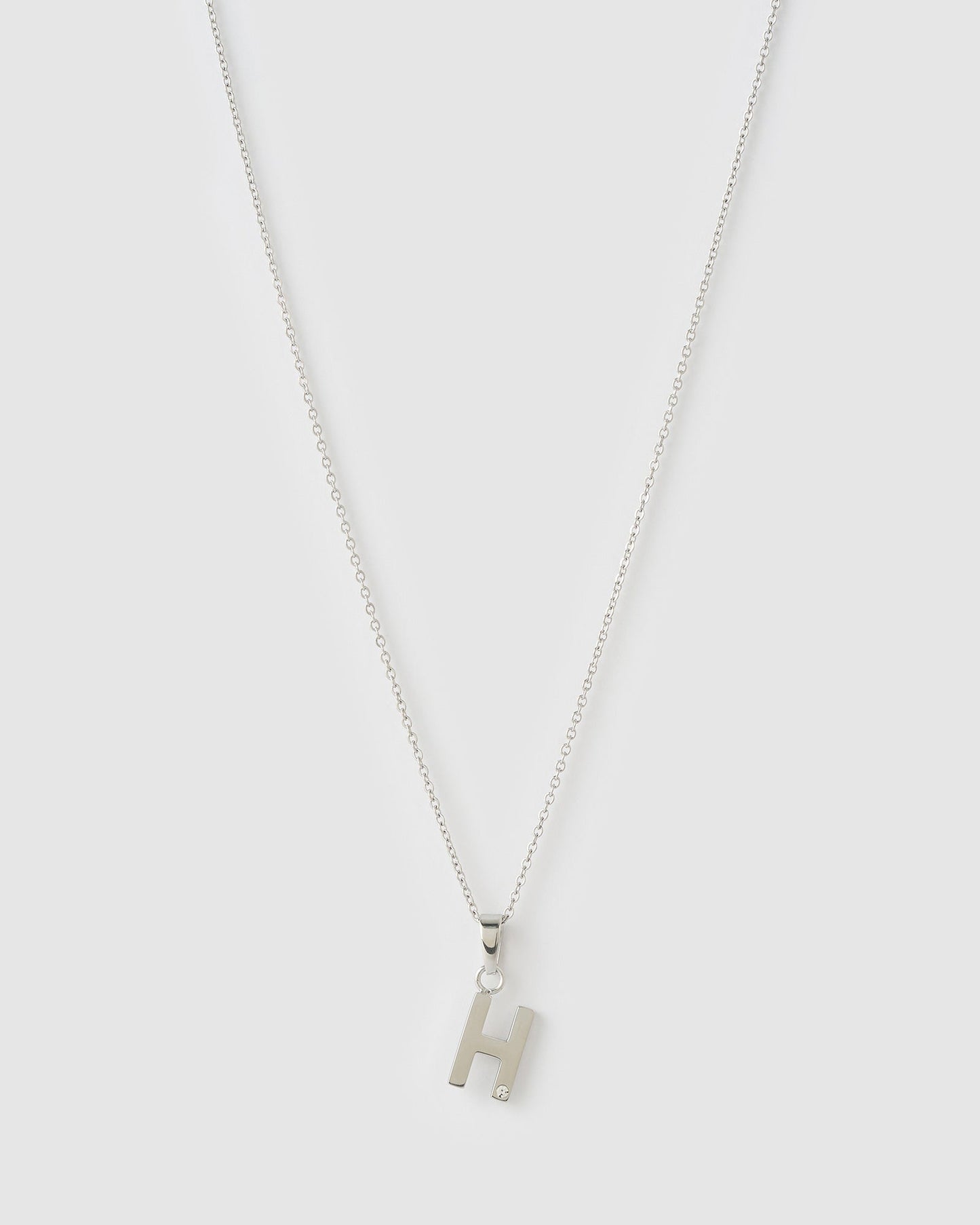 Initial Silver Charm Necklace
