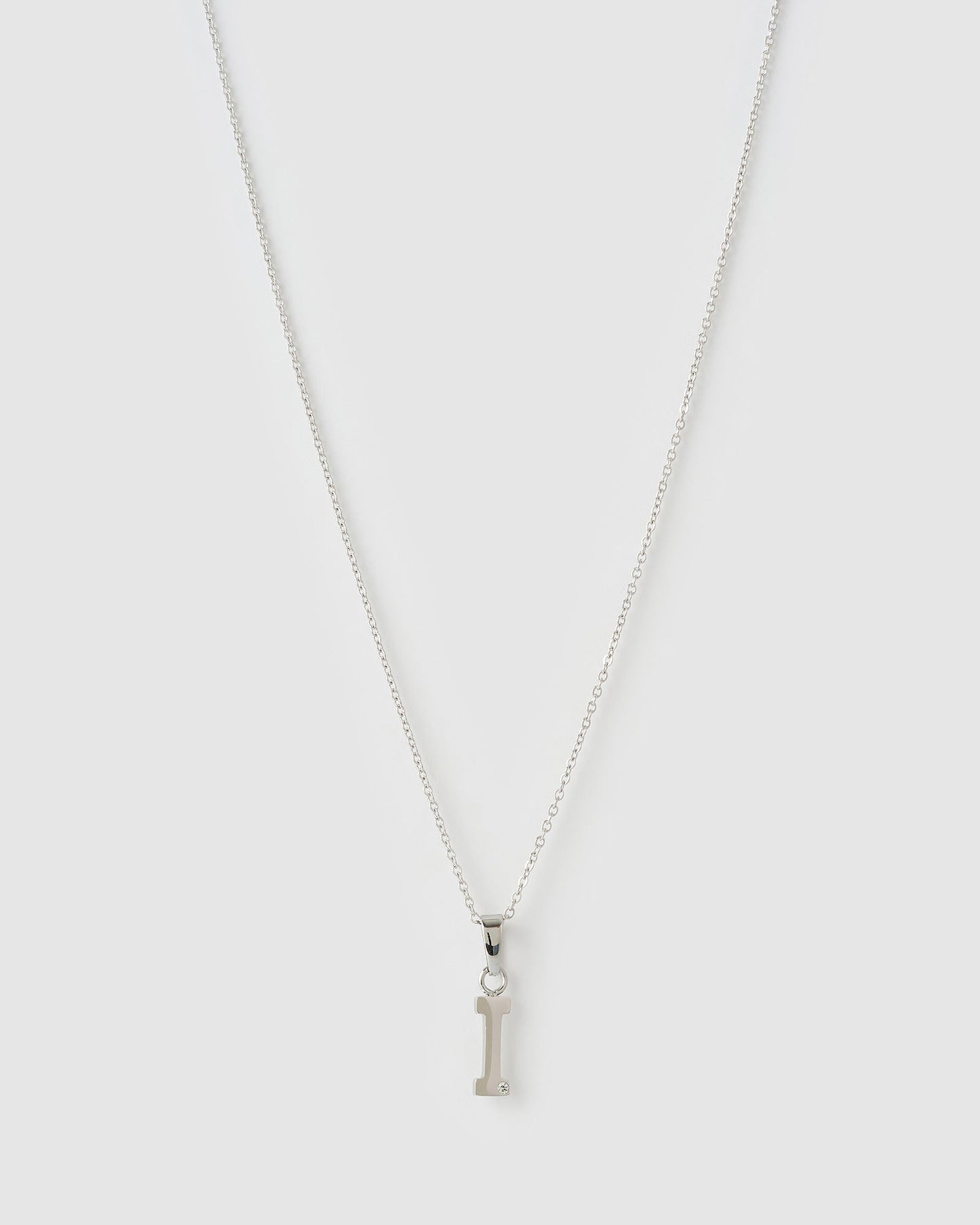 Initial Silver Charm Necklace