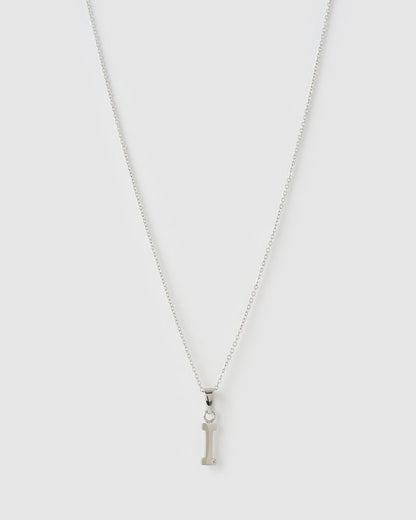 Initial Silver Charm Necklace