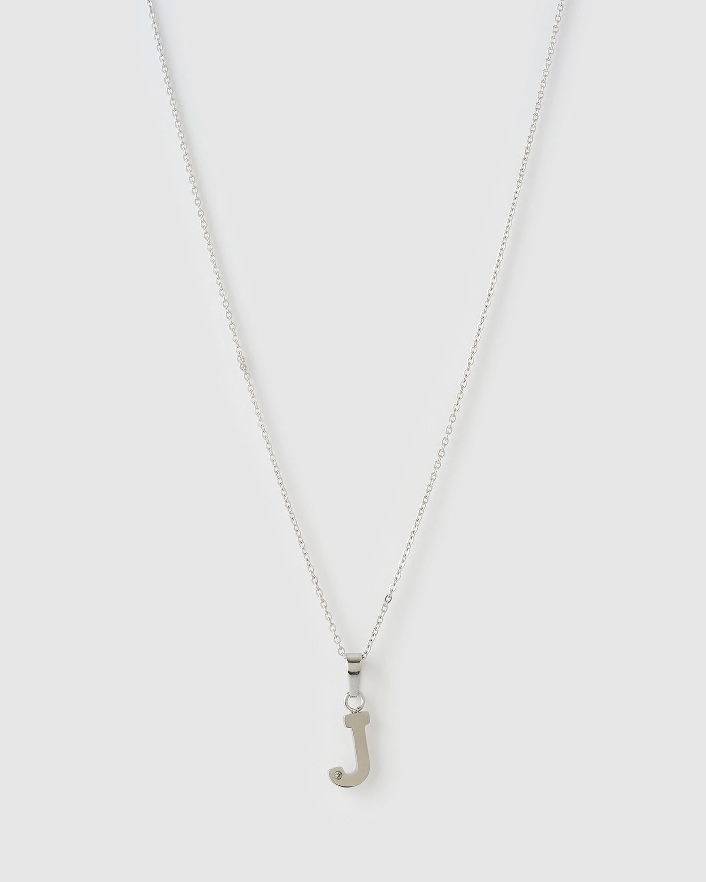 Initial Silver Charm Necklace