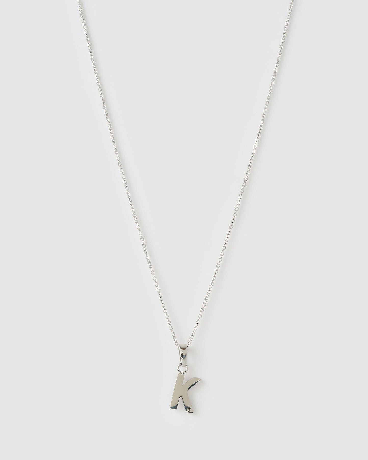 Initial Silver Charm Necklace