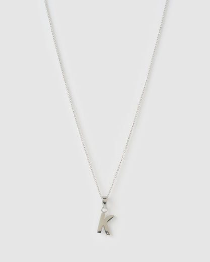 Initial Silver Charm Necklace
