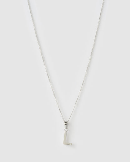 Initial Silver Charm Necklace