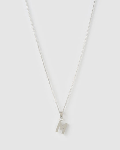 Initial Silver Charm Necklace