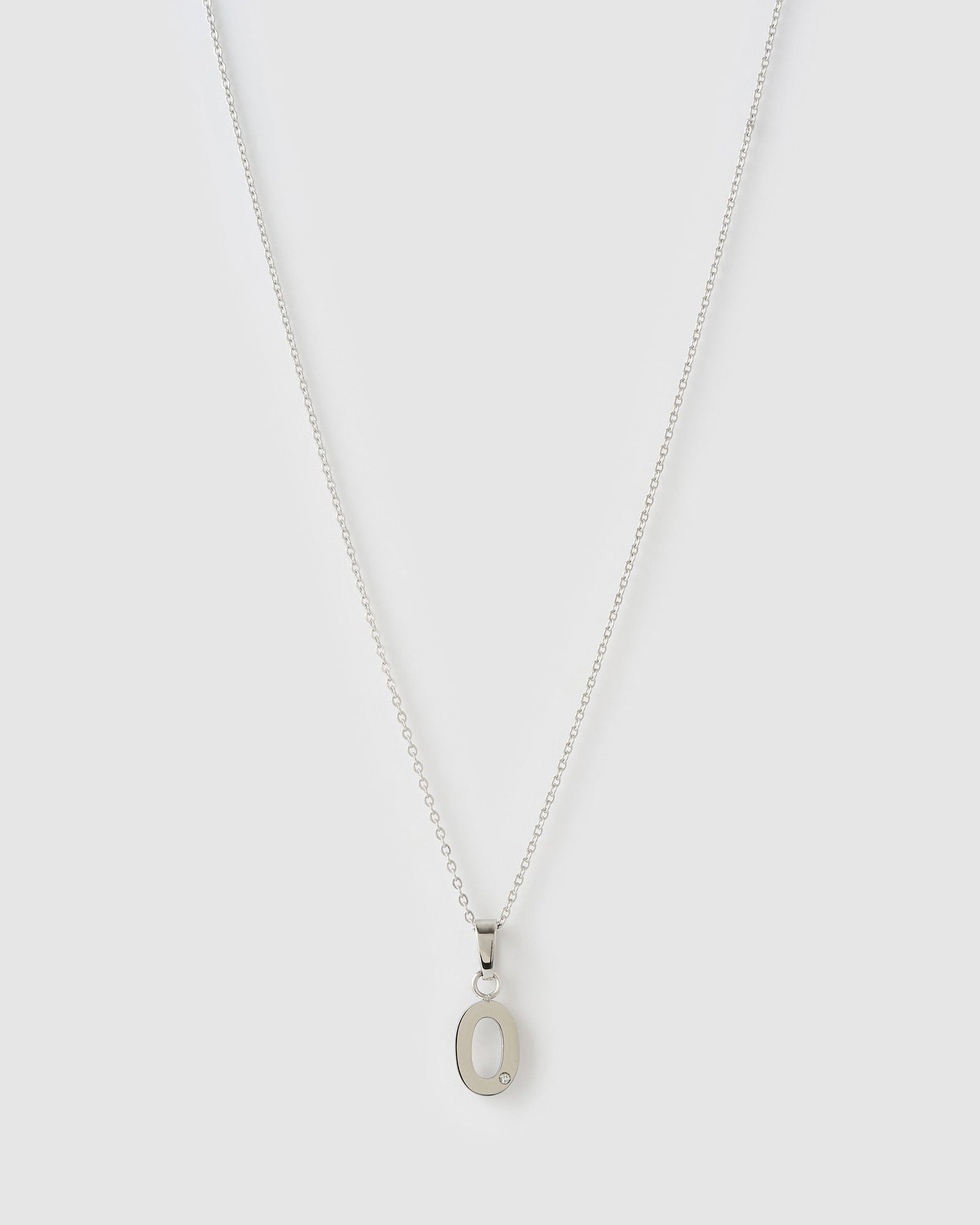 Initial Silver Charm Necklace