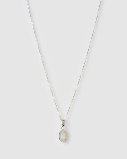 Initial Silver Charm Necklace