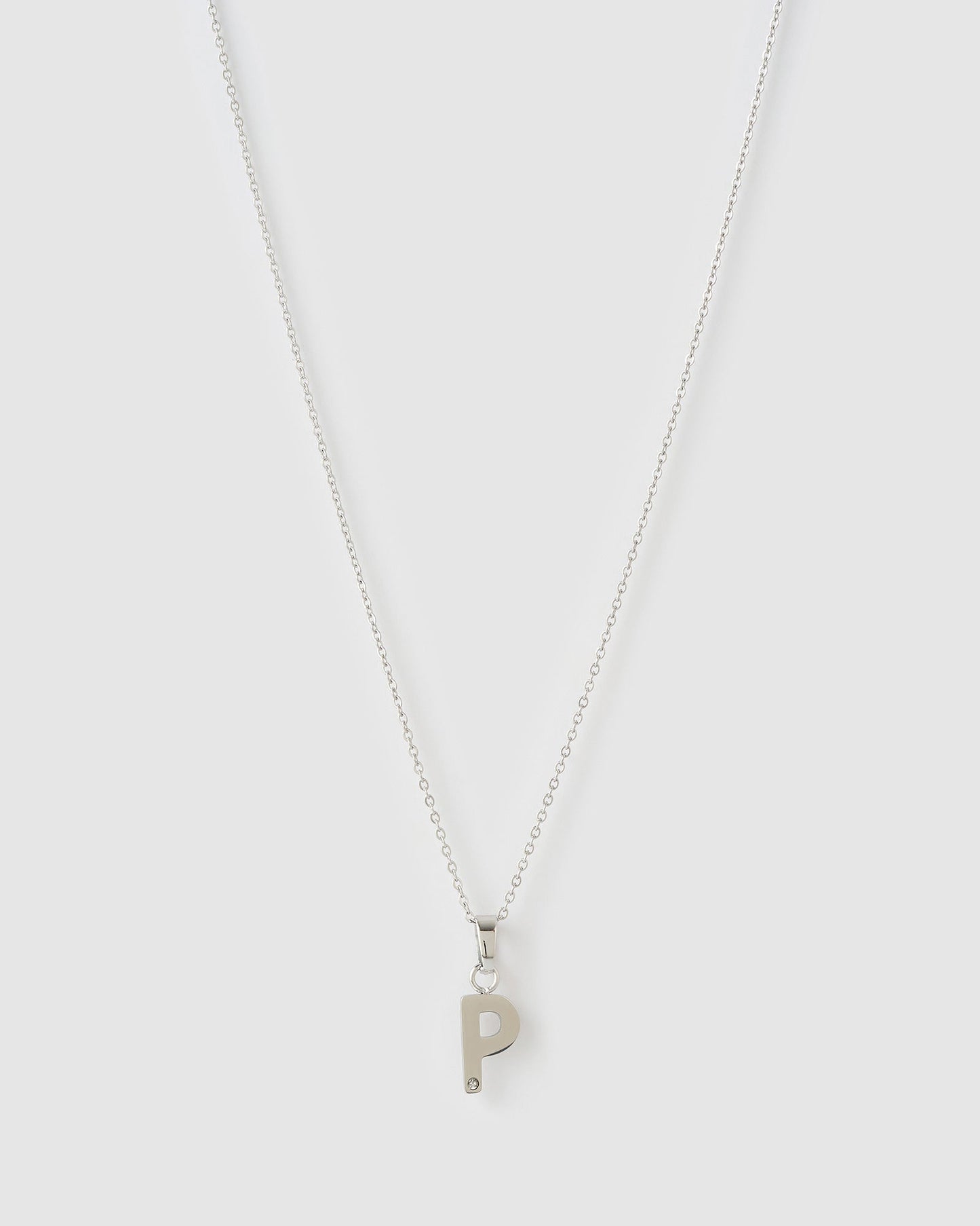 Initial Silver Charm Necklace
