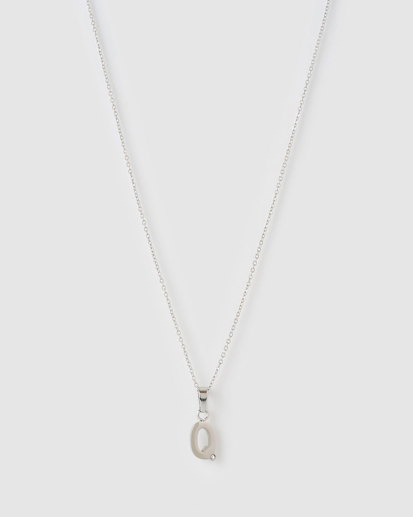 Initial Silver Charm Necklace