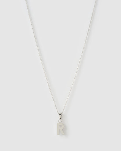 Initial Silver Charm Necklace