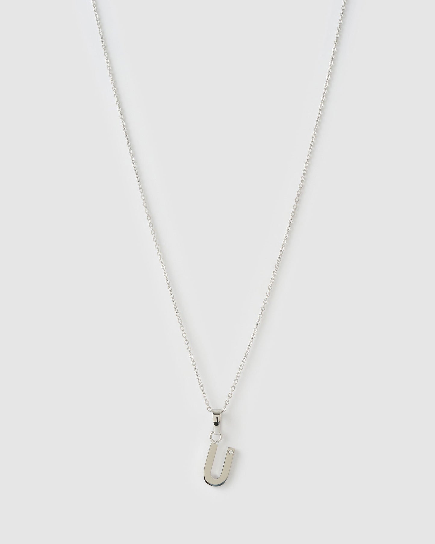 Initial Silver Charm Necklace