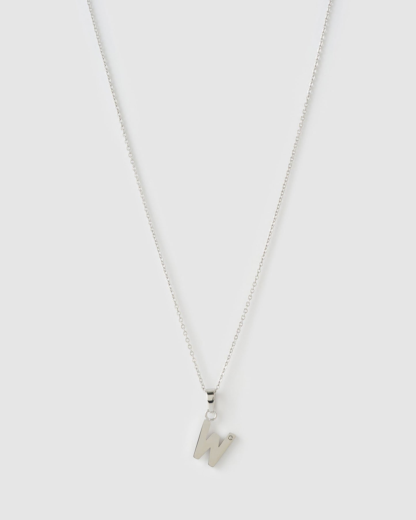 Initial Silver Charm Necklace