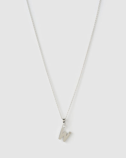Initial Silver Charm Necklace