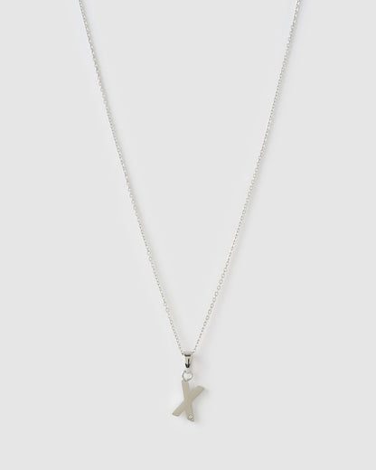 Initial Silver Charm Necklace
