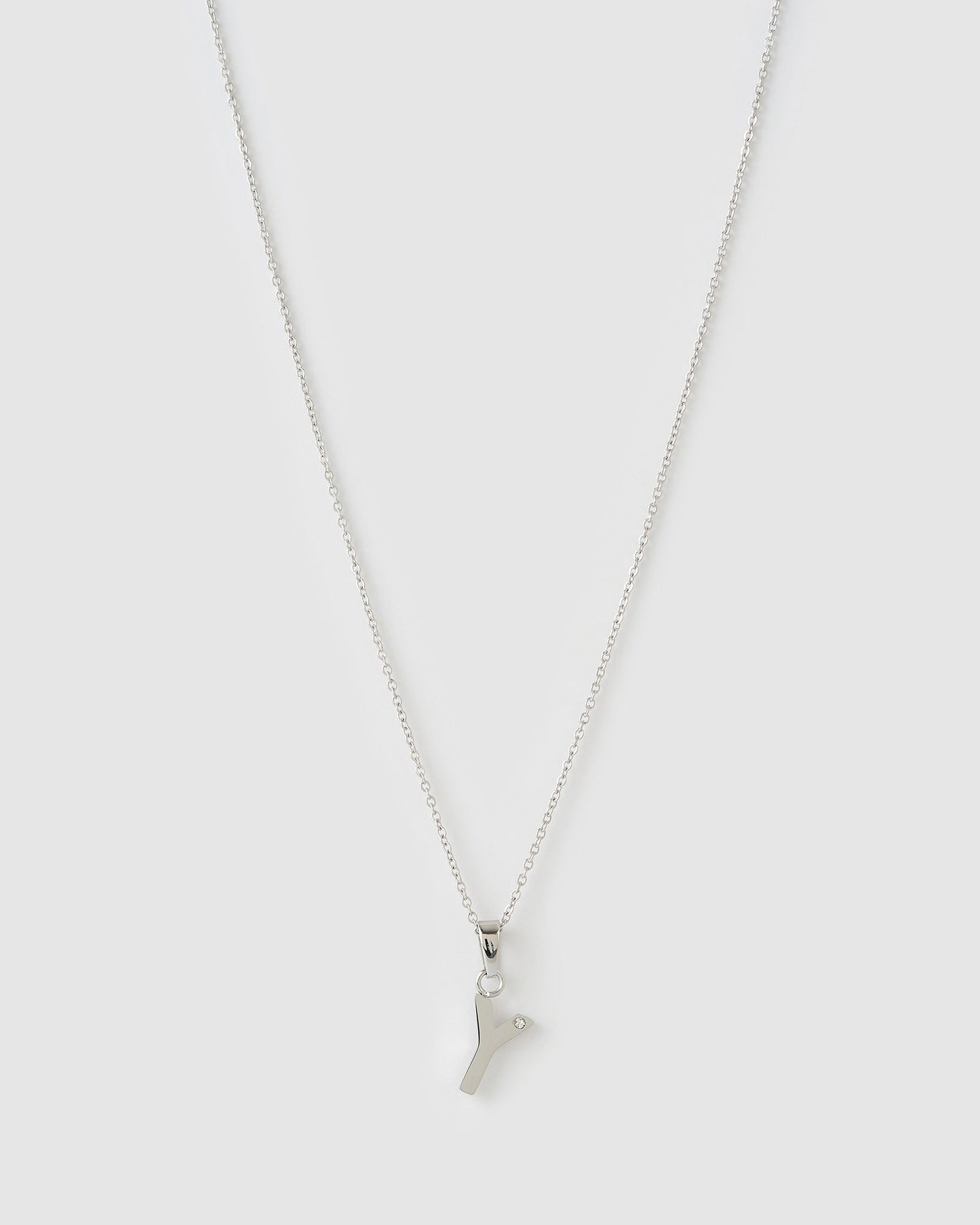 Initial Silver Charm Necklace