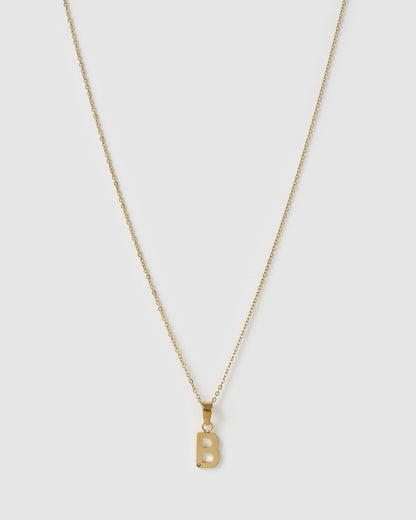 Initial Gold Charm Necklace