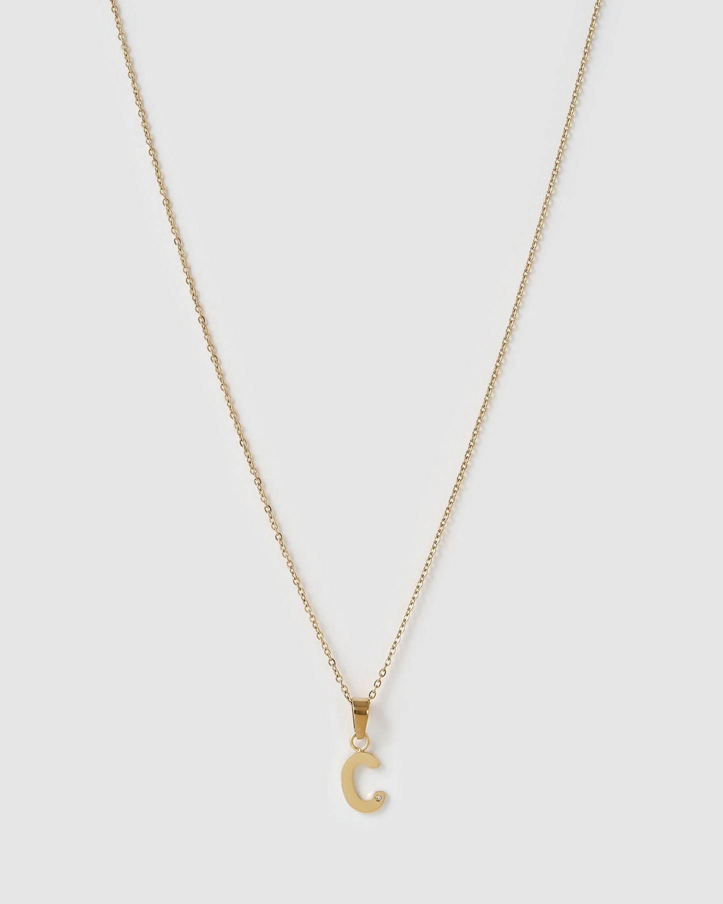 Initial Gold Charm Necklace