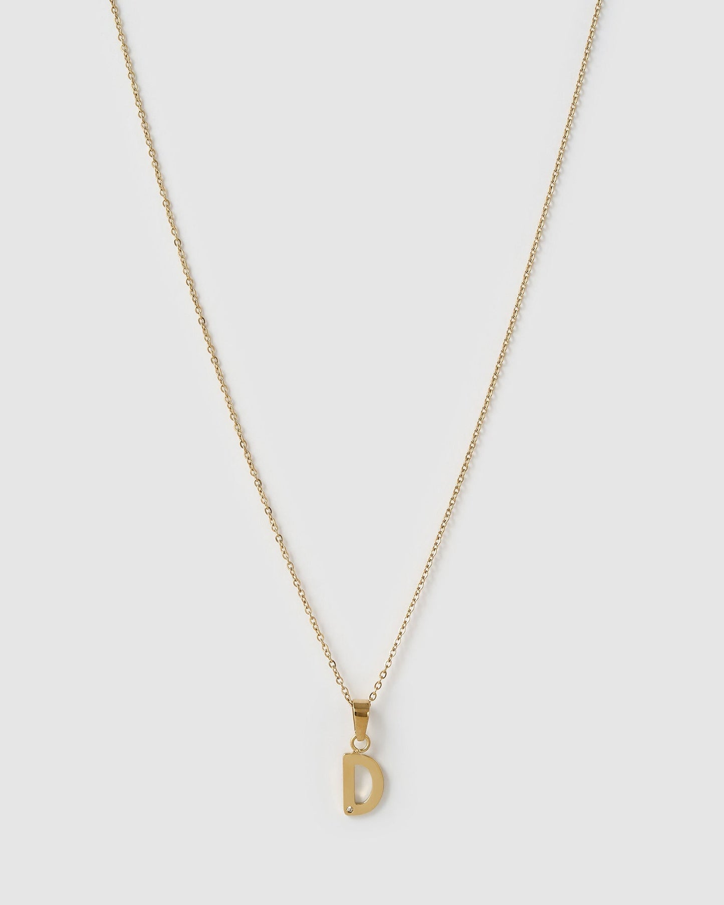 Initial Gold Charm Necklace