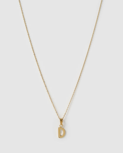 Initial Gold Charm Necklace